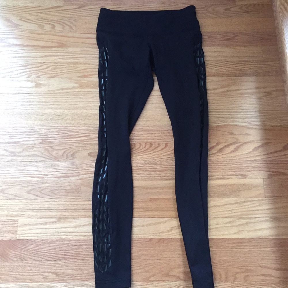 lululemon athletica Black Leggings with Side Laser-Cut Panels
